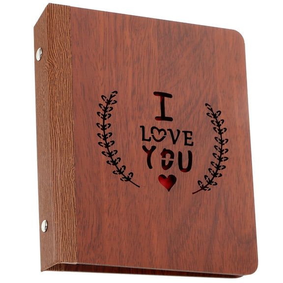 WORGEOUS Memory Book for Couples Wooden Photo Albums Wedding Anniversary Lovers