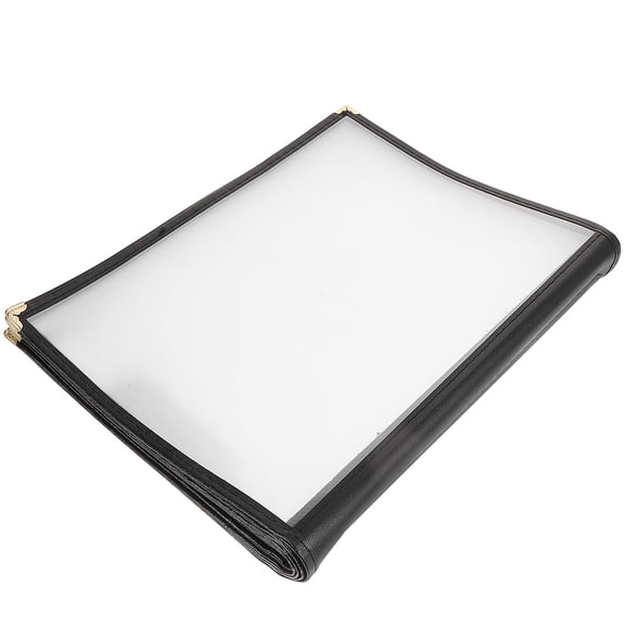 WORGEOUS Clear Menu Holder with 14 Pages, Menu Book Cover for Restaurant, Bar, Cafe, and Food Service Use