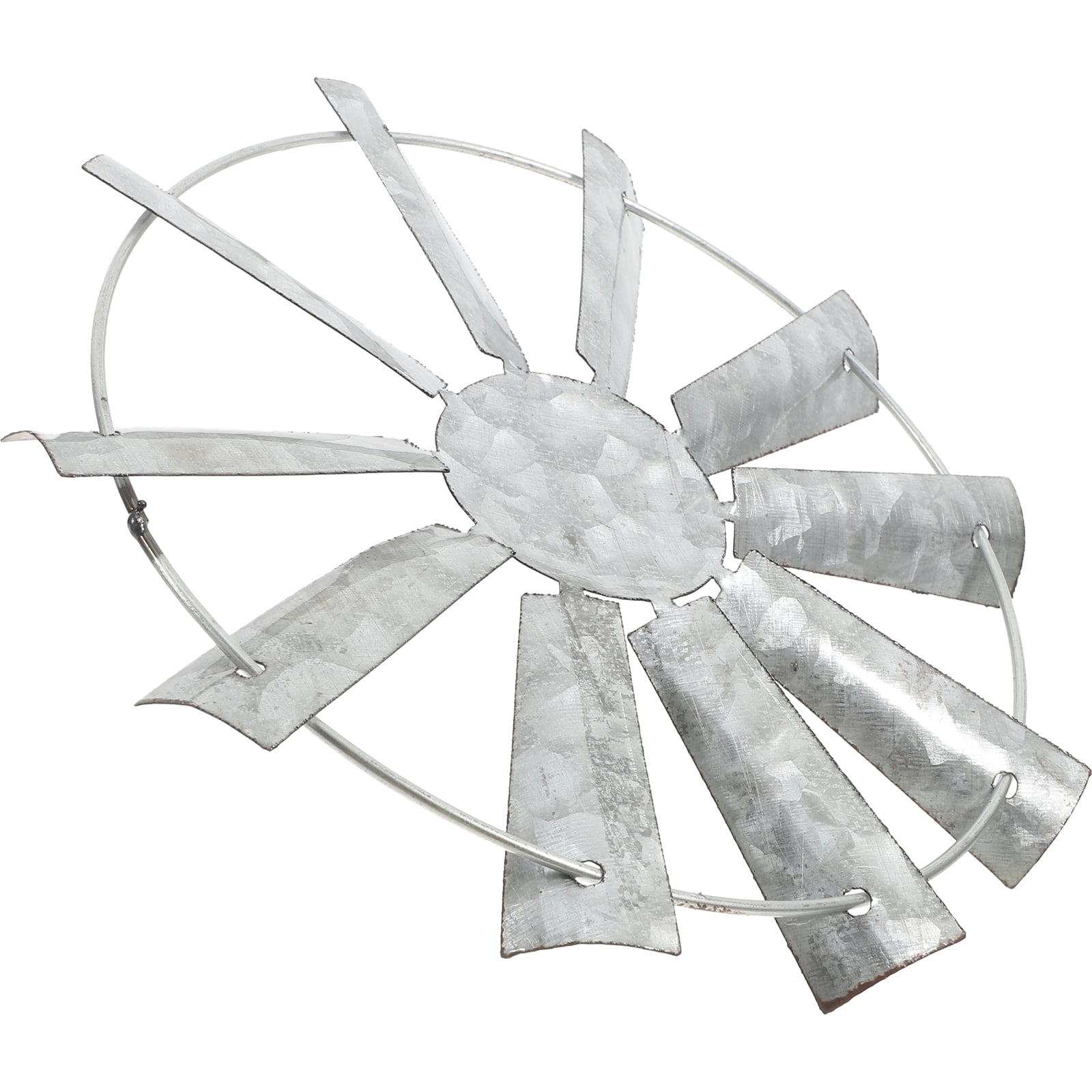 Rustic Galvanized Metal Hanging Windmill Sculpture, 7"