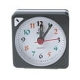 thumbnail image 1 of WORGEOUS Mini Clock Square Plastic Quartz Alarm Clock Portable Lightweight Clock (Grey), 1 of 8