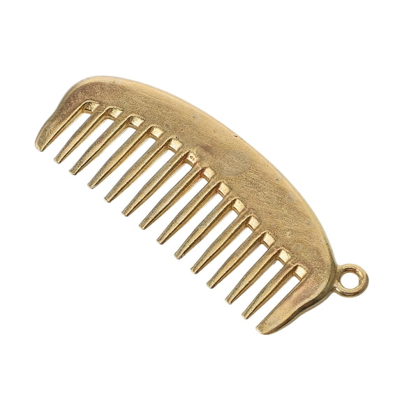 WORGEOUS Mini Comb Keychain Vintage Metal Comb Pendant Small Beard Comb for Men DIY Keychain Making Pendant Retro Key Decor Accessory
