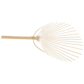 Mobutofu 1 Piece Wooden Hand Fan Frame in Beige, Portable Craft Material for School Activities and Projects