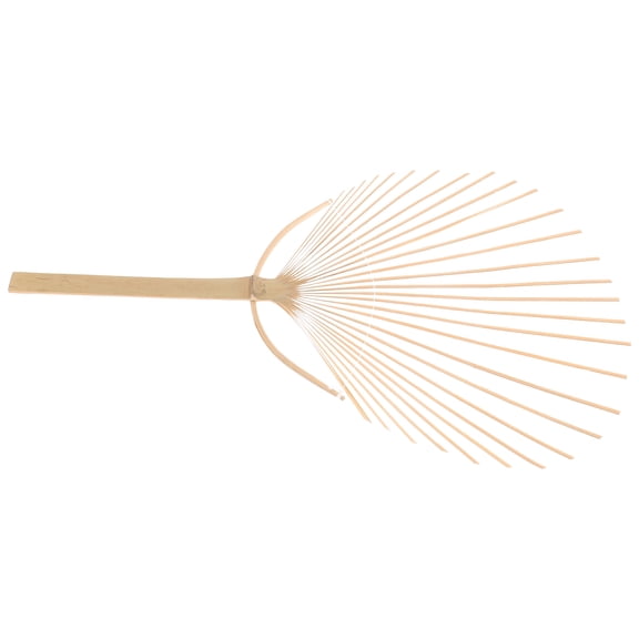 GOOHOCHY DIY Hand Fan Frame Sturdy Wooden Blank Fan Frame for Craft Perfect for Wedding Decor Beige 10 Inches