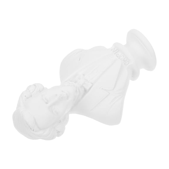 ADDHAT White Resin Musician Bust Statue Realistic Desktop Sculpture for Home Office Decor
