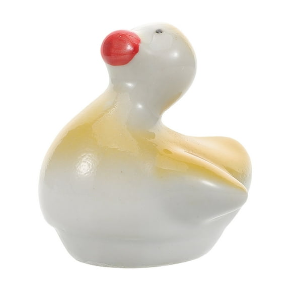 WORGEOUS Miniature Figurines Turtle Decoration Ceramic Float Duck 7.00X6.50X6.50CM Yellow