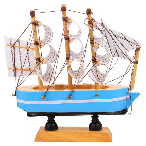 WORGEOUS Model Pirate Ship Desktop Decor Creative Sailboat Decoration