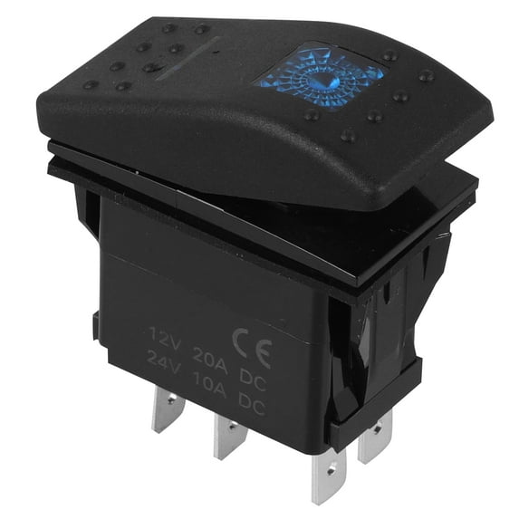 WORGEOUS Motorboat Switch Aquarium Air Valve Car Pontoon Gauge Thru Black