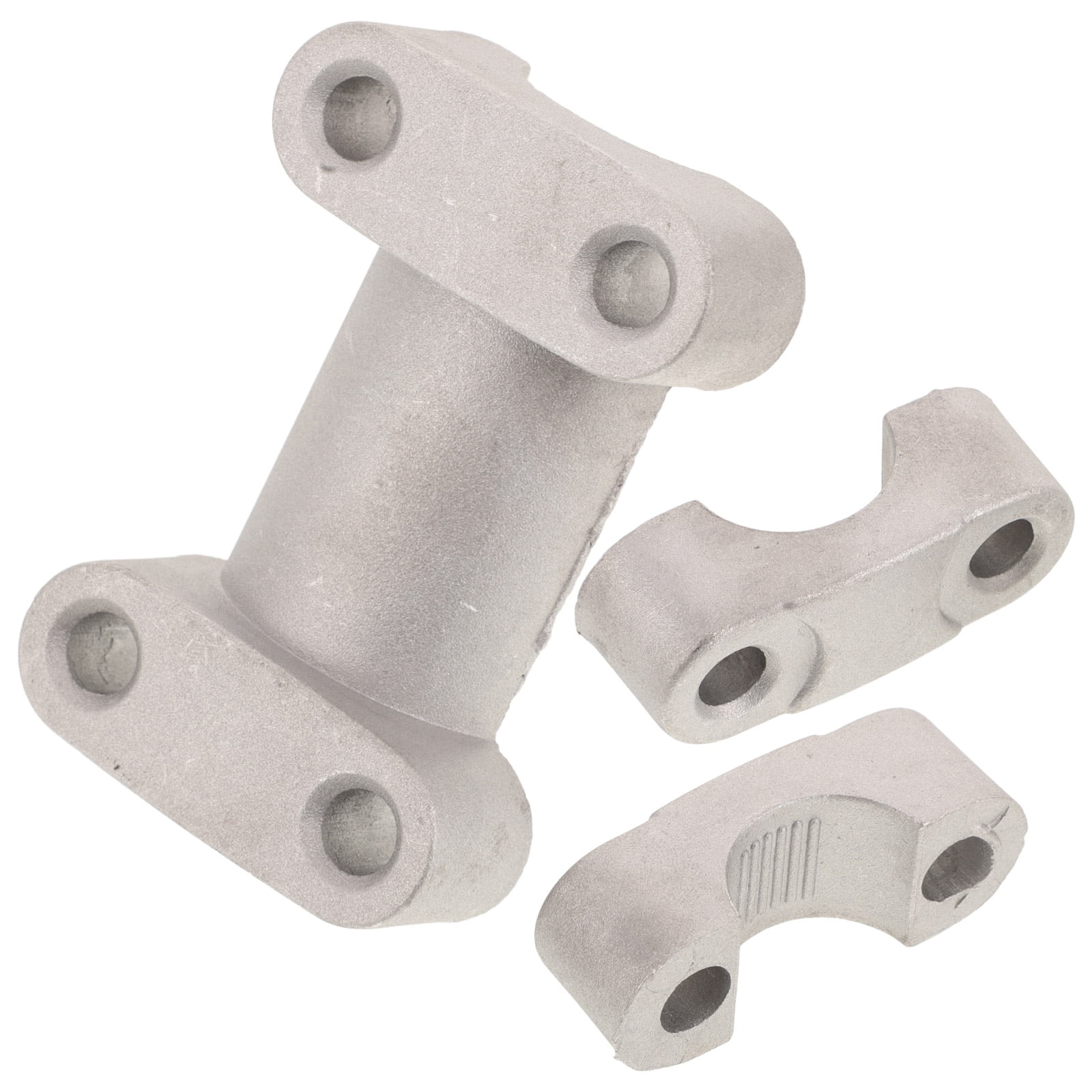 WORGEOUS  Motorcycle Handlebar Risers Atv Press Hinges Threaded Accessories Silver
