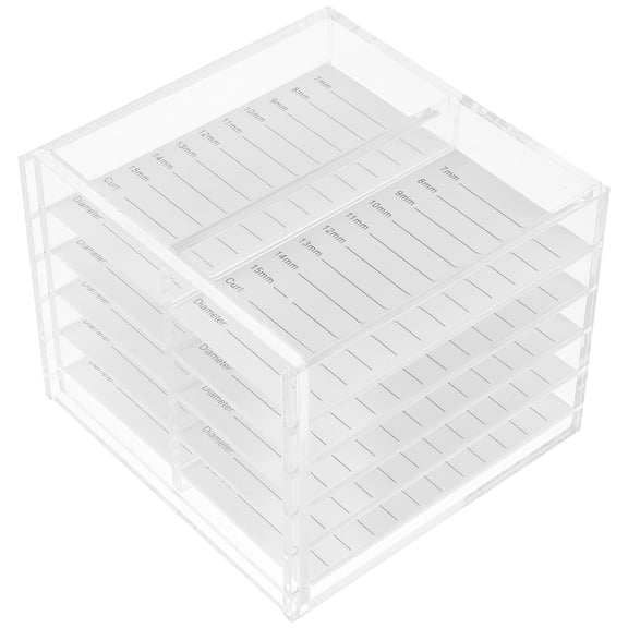 FUEENIRVA Eye Lashes Organizer Eyelashes Storage Box Acrylic 1Set
