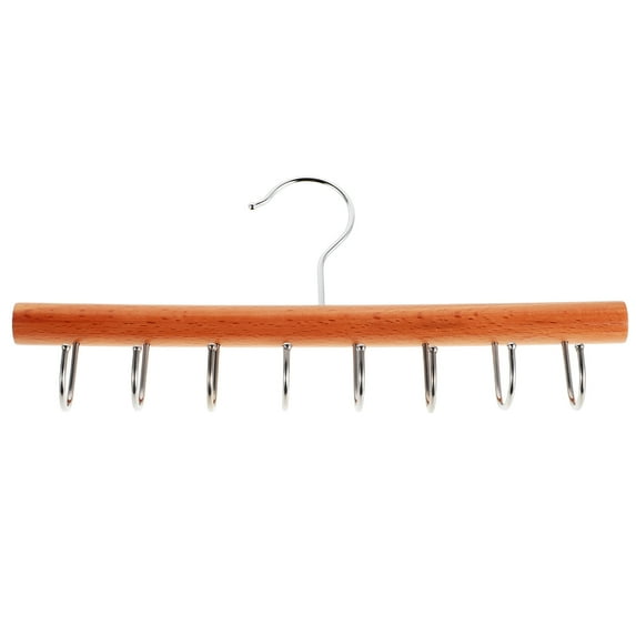 WORGEOUS Multifunctional hook hanger closet wooden belt and tie organizer with multiple hooks for scarves belts and ties