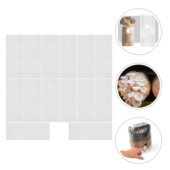 WORGEOUS Mushroom Spawn Bag 20Pcs for Edible in Polypropylene 50x11In