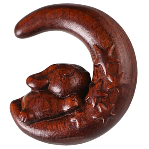 WORGEOUS Ornaments Funny Gnomes Moon Rabbit Statue DIY Adornment 4.3X3.8X1.5CM