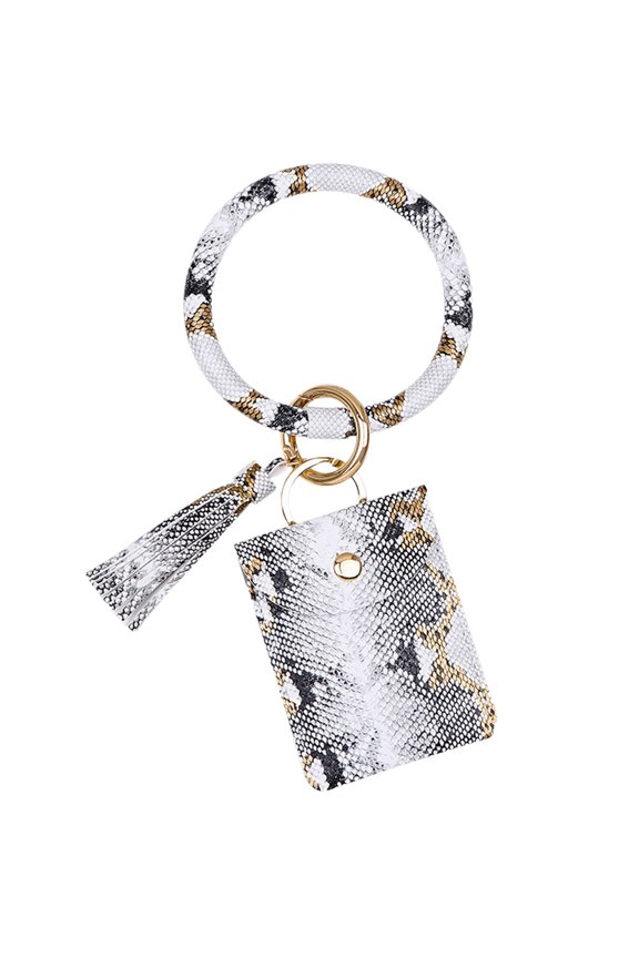 Circle Ring Keychain Alloy Mini Flap Buckle 1Pcs 3.9*7.5*0.4In