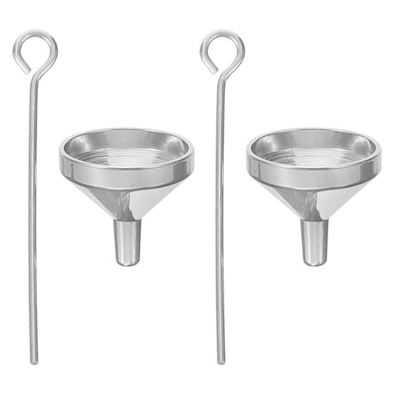 WORGEOUS  Perfume Dispensing Tool Candy Coated Spout Strainers Funnel Travel Silver