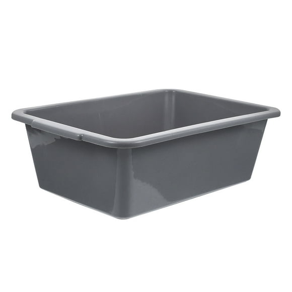 WORGEOUS Plastic Bus Tub Gallon Grey Commercial Bus Tub Plastic Bus Box Utility Tote Bin Box Small Rectangle Utility Storage Dish Tub Vegetable Fruit Wash Basin for Home Kitchen Restaurant