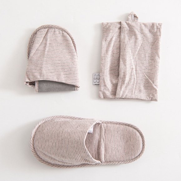 Portable Folding Travel Slippers for Couples and Family in Pink Made of Soft Cotton Perfect for