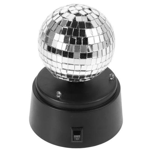 WORGEOUS Portable LED Disco Ball Light with Rotating Mirror Reflection Battery Powered for KTV Bar and Party Room Ideal for Outdoor and Stage Lighting Battery Not Included