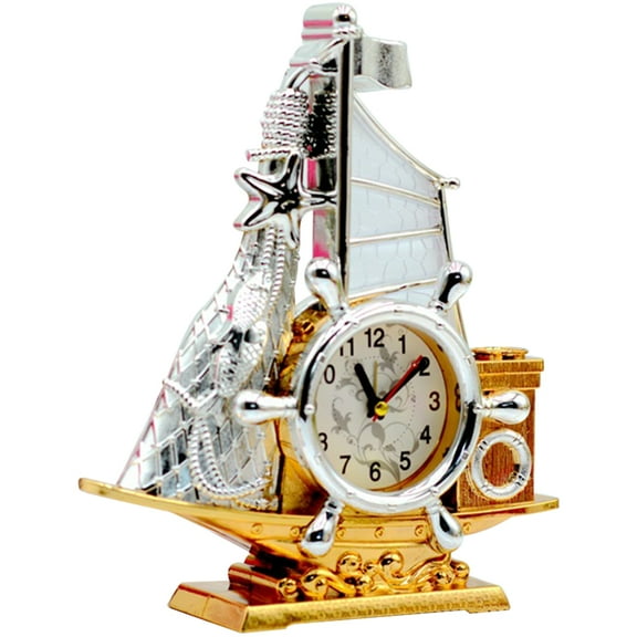 WORGEOUS Projector Alarm Clocks Bedside Electric Simulated Ship Model Office Child