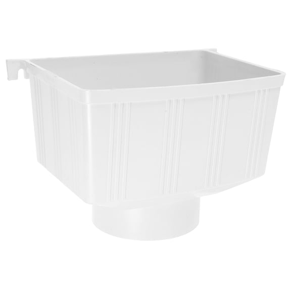 WORGEOUS Rain Gutter Downspout Drop Outlet Water Diverter Plastic White