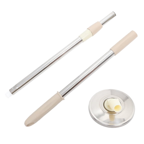 WORGEOUS Replacement Mop Handle Degrees Rotating Replacement Mop Stick with Plastic Disc for Bucket Cleaning System Khaki