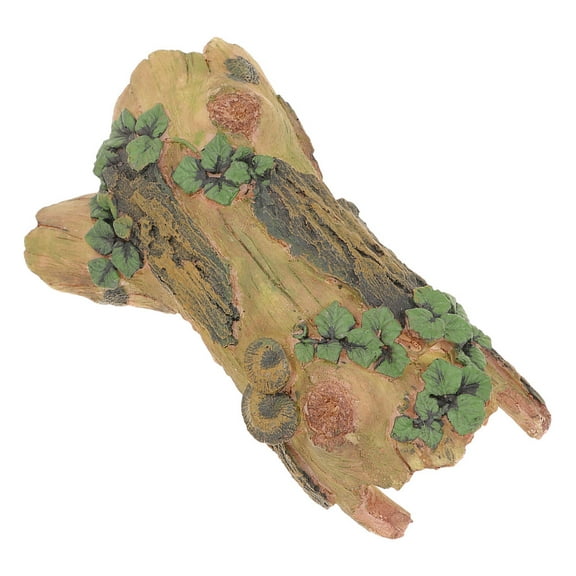 WORGEOUS Reptile Habitat Decor Tree Trunk Hideout Realistic Log Wood Cave for Gecko Snake Climbing and Hiding