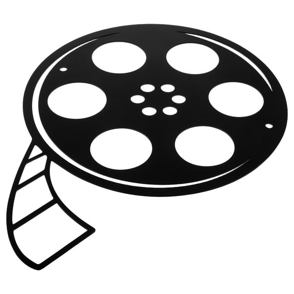 WORGEOUS Retro Iron Movie Reel Wall Sculpture for Theater and Movie Room Decor Movie Theme Party Decoration Wall Hanging Craft Ornament