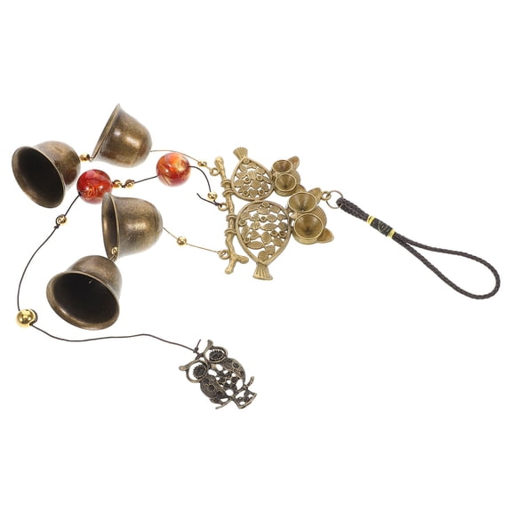 WORGEOUS Retro Metal Owl Wind Chime Alloy Bell Wind Chime for Balcony Hanging Decor Vintage Wind Chime Hanging Ornament for Outdoor Spaces