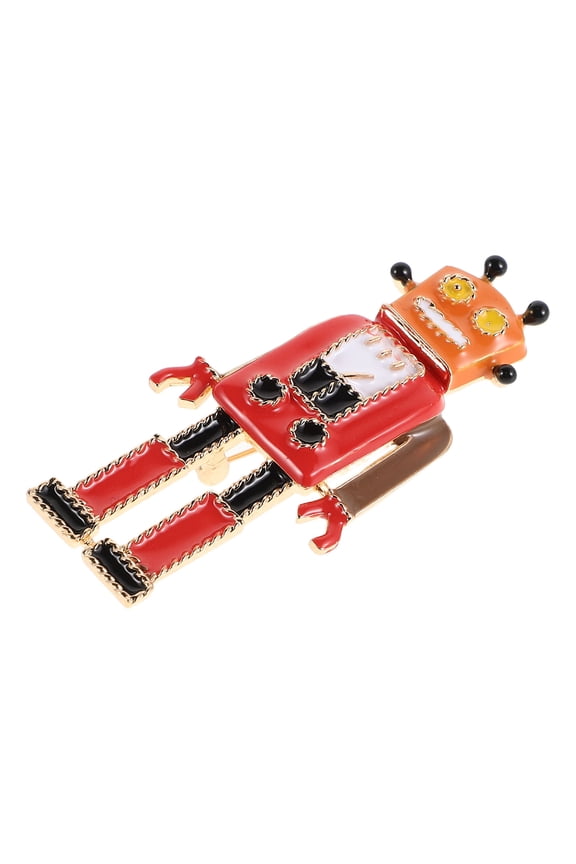 Retro Robot Brooch Pin For Men Unique Alloy Decorative Pin Vintage Look Clothes Lapel Pin Clothing Badge Men Clothes Pin