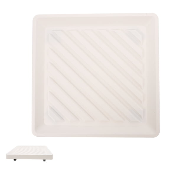 HINTRMENT Heavy Duty White Plant Roller Base Tray with Sleek Hidden Wheels for Indoor Plants