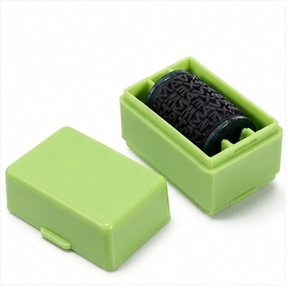 FUEENIRVA Mail Address Blackout Roller Identity Protection Roller Stamp Green ABS 1Set