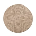 thumbnail image 1 of FUEENIRVA 1 Pc Linen Cup Insulation Pad for Teahouse Dining Table Light Brown, 1 of 8