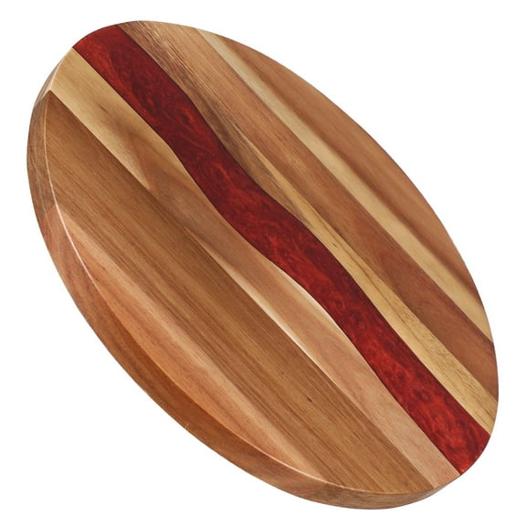 WORGEOUS Round Wood Cutting Board Multi-Functional Kitchen Chopping Board Cutting Circle for Meat Bread and Vegetables for Serving and Decorative Use