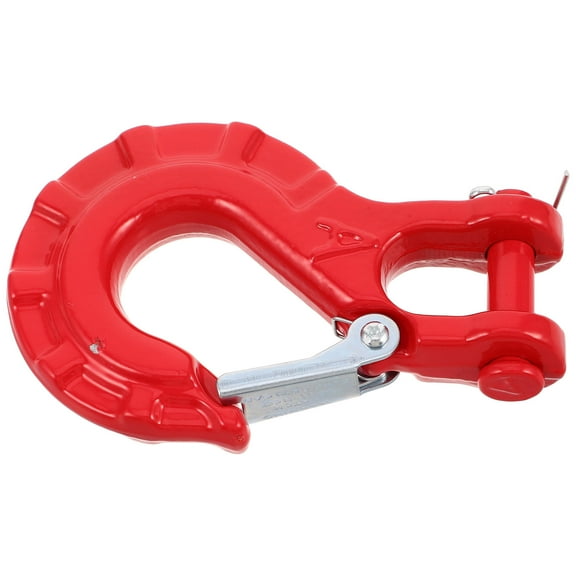 Heavy Duty Winch Hook for Trailer with High Load Capacity Durable Alloy Steel Construction Red 3/8