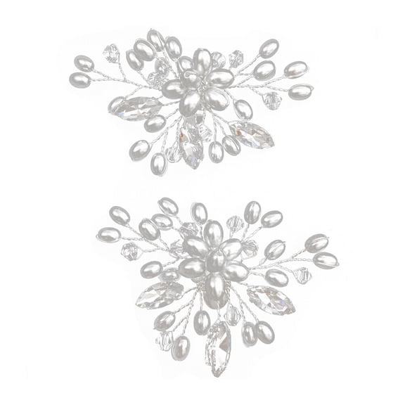 FUEENIRVA DIY White Crystal Shoe Clips for Shoe Decoration with Fashionable Style and Durable Craftsmanship