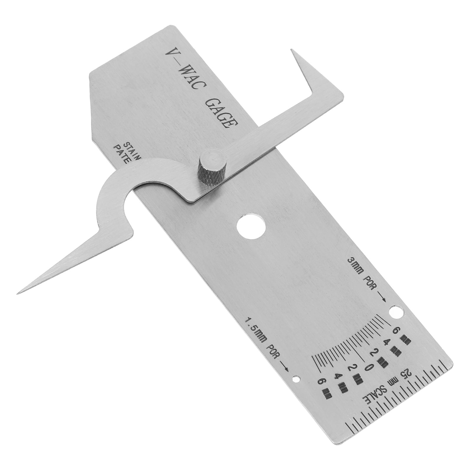 WORGEOUS Scale Locking Weld Inspection Ruler 10.20X3.20X0.90CM Silver ...
