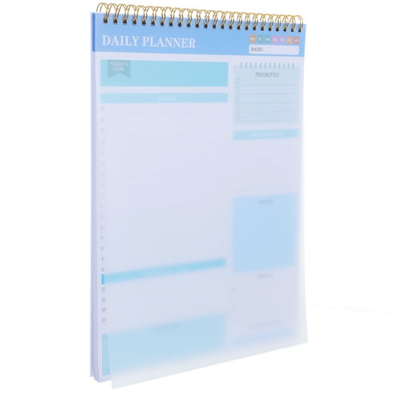 WORGEOUS Schedule Book Weekly List Board Notepads Hourly Day Planner Work Sky-blue