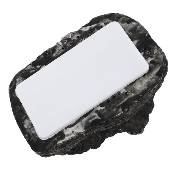 HINTRMENT Black Resin Stone Key Hider Outdoor Hide A Key Box Perfect for Garden Or Yard