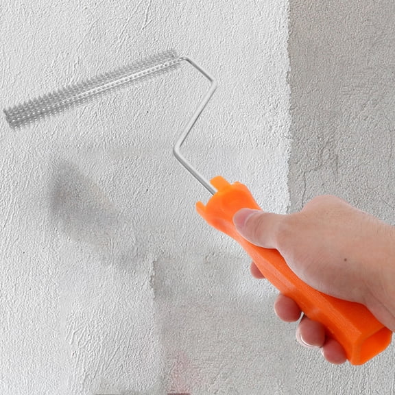 BESTYASH Cement Floor Defoaming Tool with Latex Spiked Roller for Concrete Aeration and Decoration, Orange