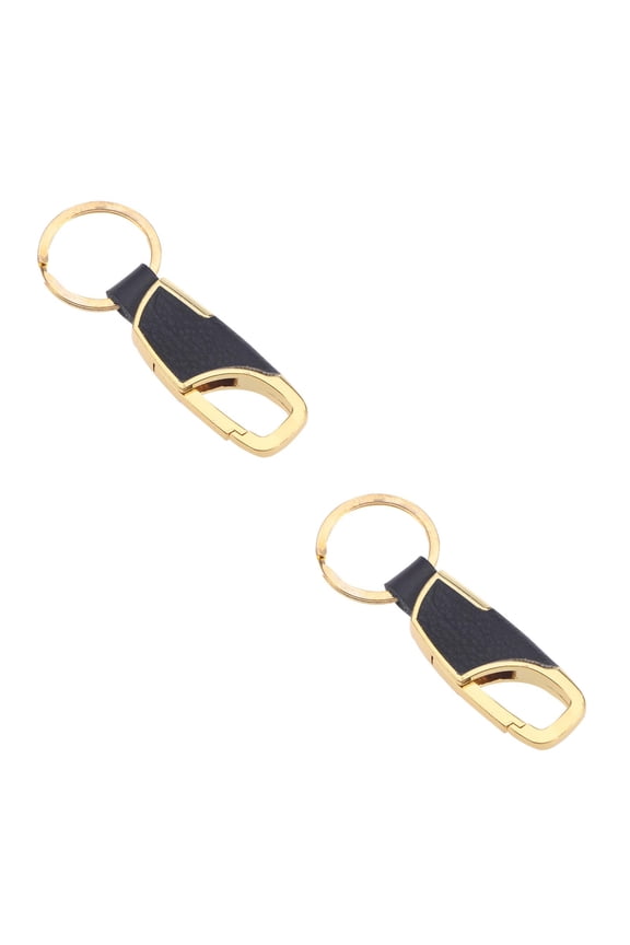 WEUVEB Durable Golden Keychain Lines Style for Men 2Pcs