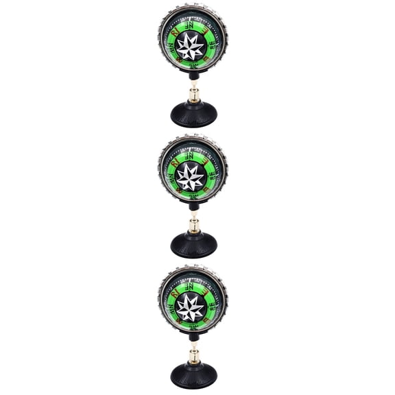 WORGEOUS Set of 3 Car Guide Ball Mini Compass with Suction Digital Small for