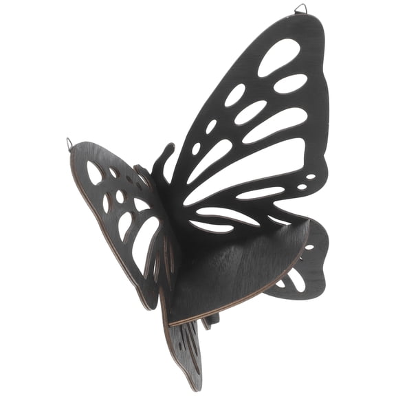 WORGEOUS Black Floating Corner Wall Hook Rack - Modern Space-Saving Shelf for Stylish Room Decor and Organized Storage