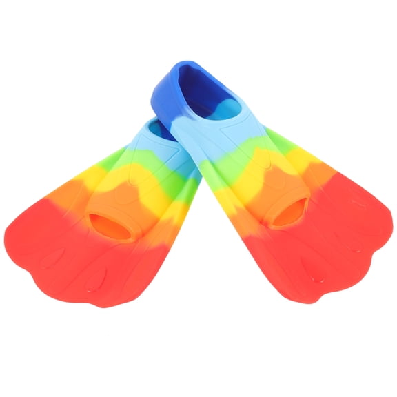 GOOHOCHY Kids Fins For Swimming Dive Fins Multi Colored 1 Pair 12.18X6.60X1.97in
