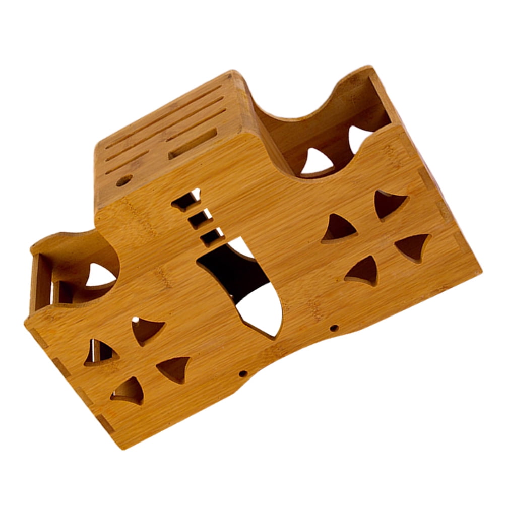 HINTRMENT Bamboo Kitchen Utensil Holder for Homeowners 1Pack 12.8X7.9X4.5In