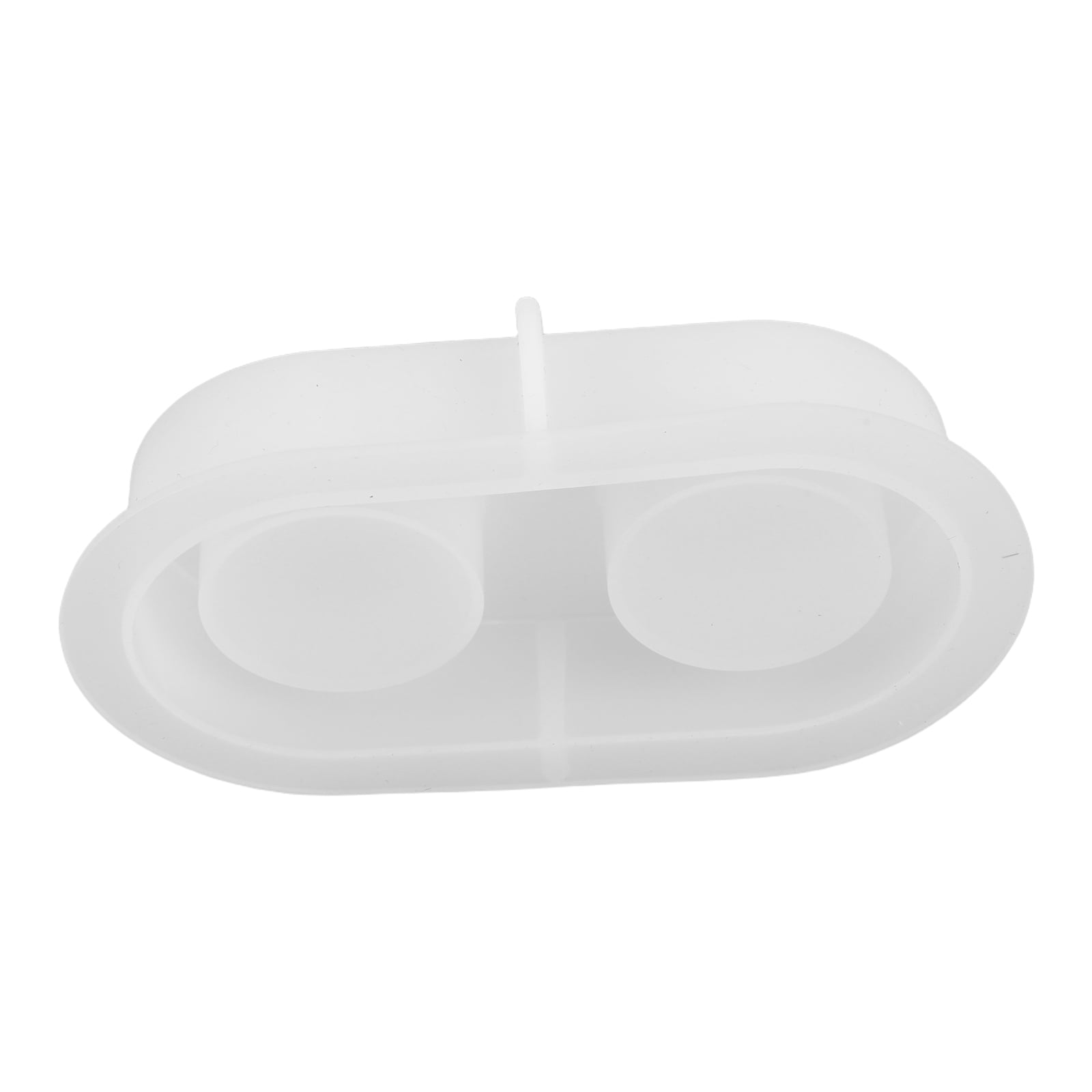 WORGEOUS Silicone Mold for DIY Round Resin Candle Holders 2-Hole Design for Crafting Tealight Holders Jewelry Trays, and Trinket Dishes