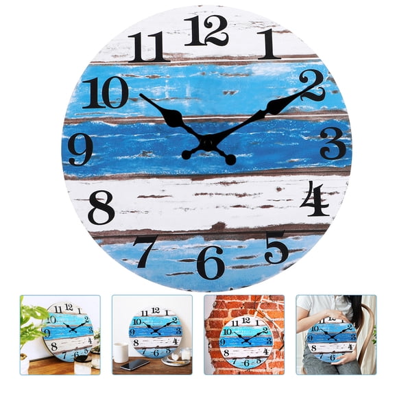 WORGEOUS Modern Round Wall Clock Synthetic Material 1Pcs 9.8x9.8in