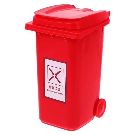 WORGEOUS Small Football Garbage Can Office 14.50X9.80X7.50CM Red