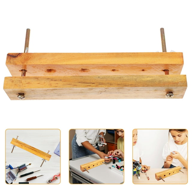 WORGEOUS Solid Wood Perforated Punch Splint Laboratory Instruments Teaching Instrument