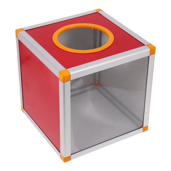 WORGEOUS Square Raffle Ball Box Party Game Box Multifunctional Storage Ticket Box Card Draw Box With 8 Screws And Screwdriver For Business Fundraising Supplies 20x20x20cm