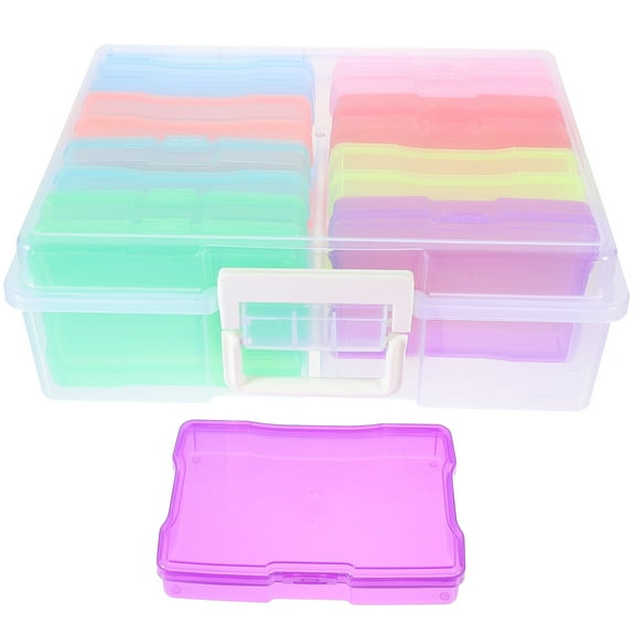WORGEOUS Stamp Storage Container 4x6 Inch Photo Organizer and Box