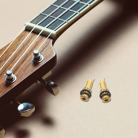 BESTYASH Golden Guitar Output Jack Cylinder Stereo Mono 3 Mount Screw Side Mount